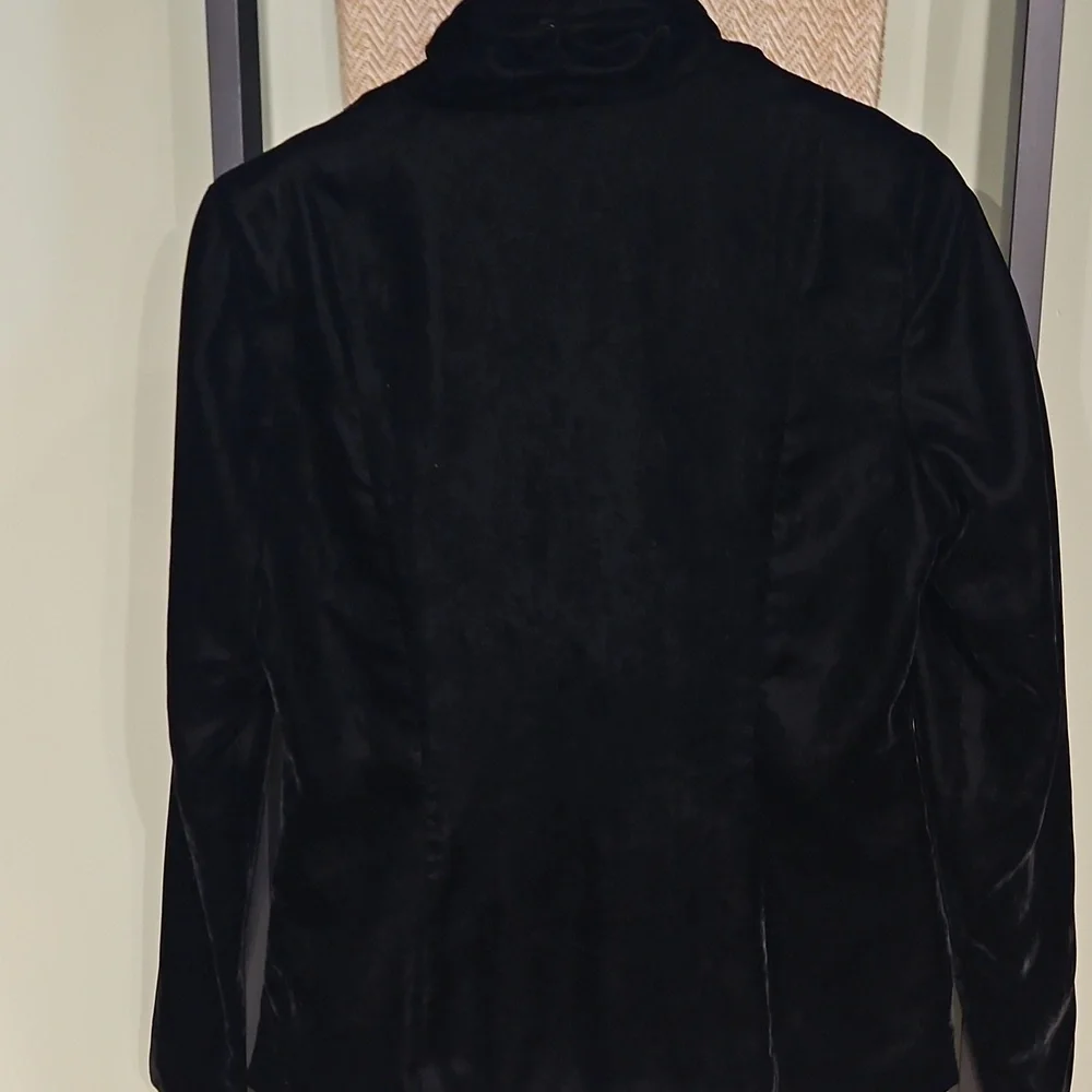 FOSSIL Vintage Black Velvet Blazer 8.
